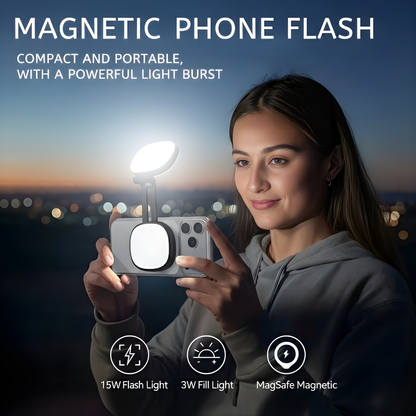 Portable Lighted Makeup & Selfie Stand with Adjustable LED Lighting