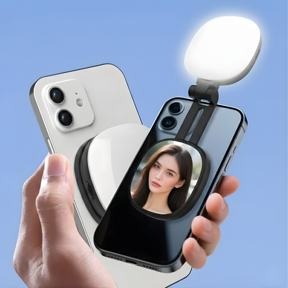 Portable Lighted Makeup & Selfie Stand with Adjustable LED Lighting