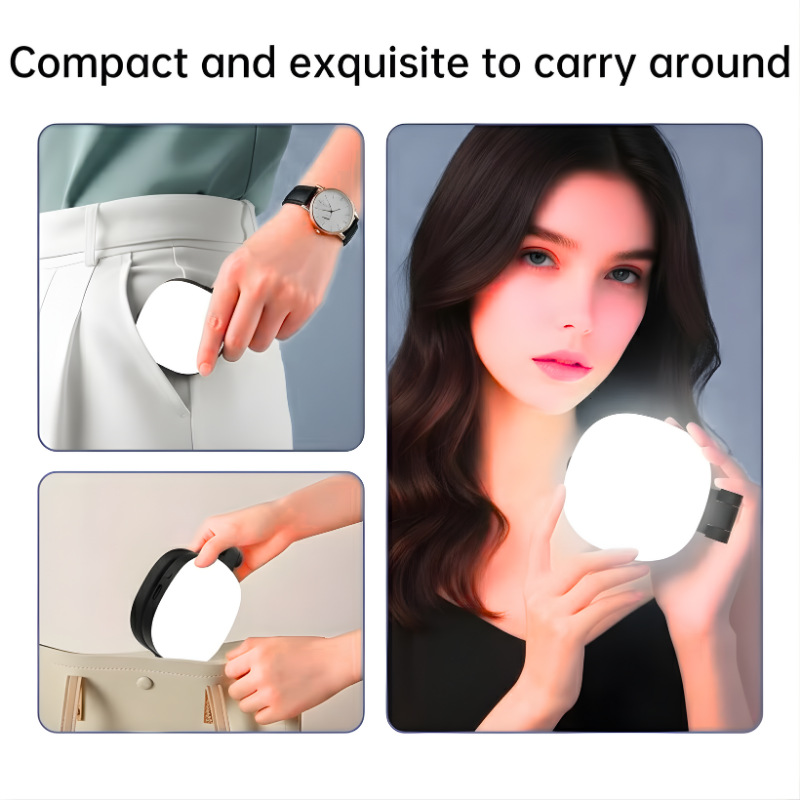 Portable Lighted Makeup & Selfie Stand with Adjustable LED Lighting