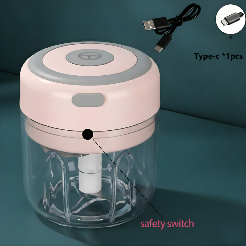 USB Rechargeable Mini Electric Food Chopper – 250ml/ 100ml Kitchen Processor