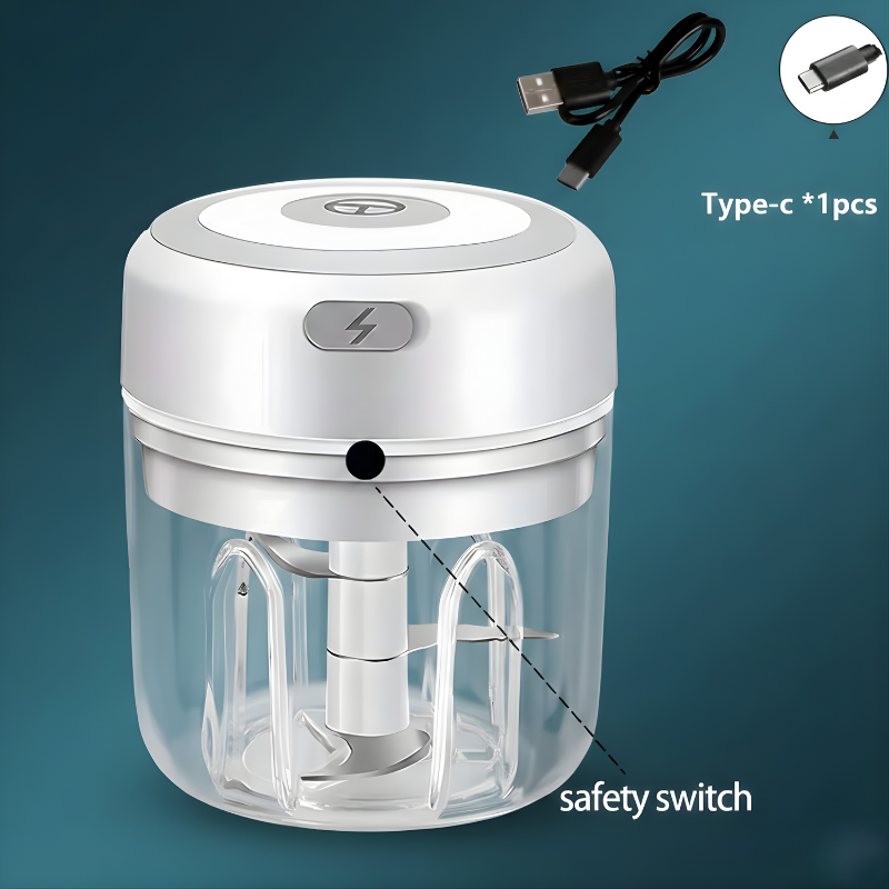 USB Rechargeable Mini Electric Food Chopper – 250ml/ 100ml Kitchen Processor