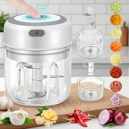 USB Rechargeable Mini Electric Food Chopper – 250ml/ 100ml Kitchen Processor