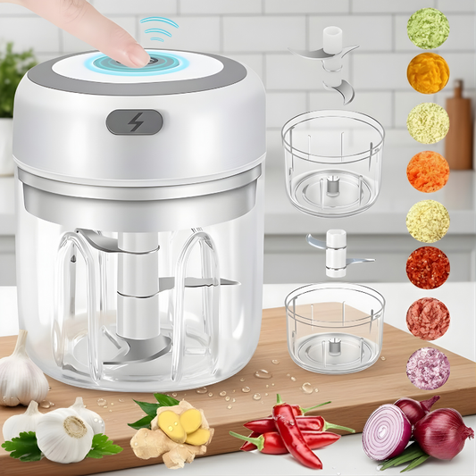 USB Rechargeable Mini Electric Food Chopper – 250ml/ 100ml Kitchen Processor