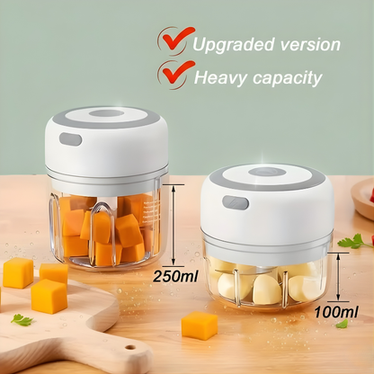 USB Rechargeable Mini Electric Food Chopper – 250ml/ 100ml Kitchen Processor