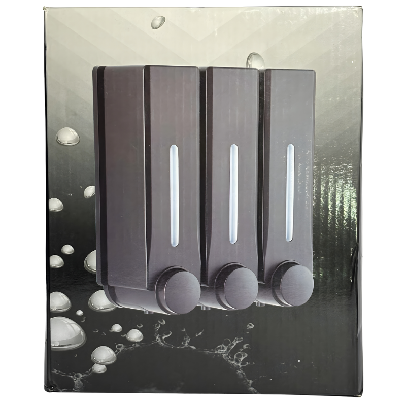 Wall-Mounted Triple Soap Dispenser – 3×300 ml Bathroom & Kitchen Organizer