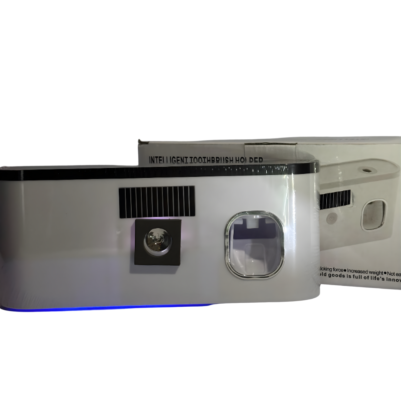 Smart Toothbrush Sanitizer + Toothpaste Dispenser — All-in-One Bathroom Organizer