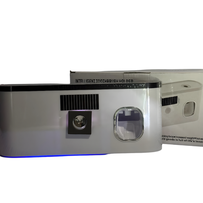 Smart Toothbrush Sanitizer + Toothpaste Dispenser — All-in-One Bathroom Organizer