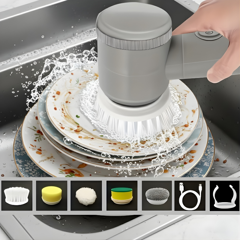 Cordless Electric Spin Cleaner – Powerful Scrubber for Dishes, Sinks & Surfaces