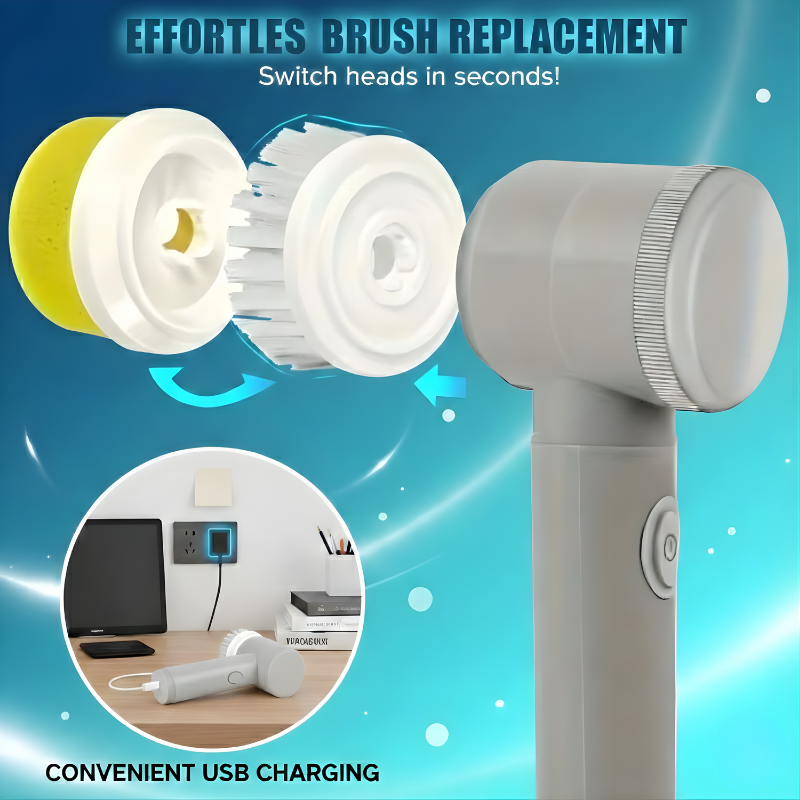 Cordless Electric Spin Cleaner – Powerful Scrubber for Dishes, Sinks & Surfaces