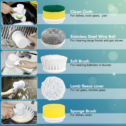 Cordless Electric Spin Cleaner – Powerful Scrubber for Dishes, Sinks & Surfaces