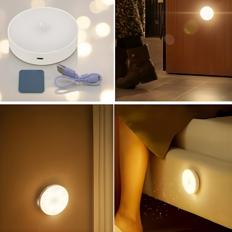 3-Pack Motion Sensor Lights – No Wiring, Auto Night Light