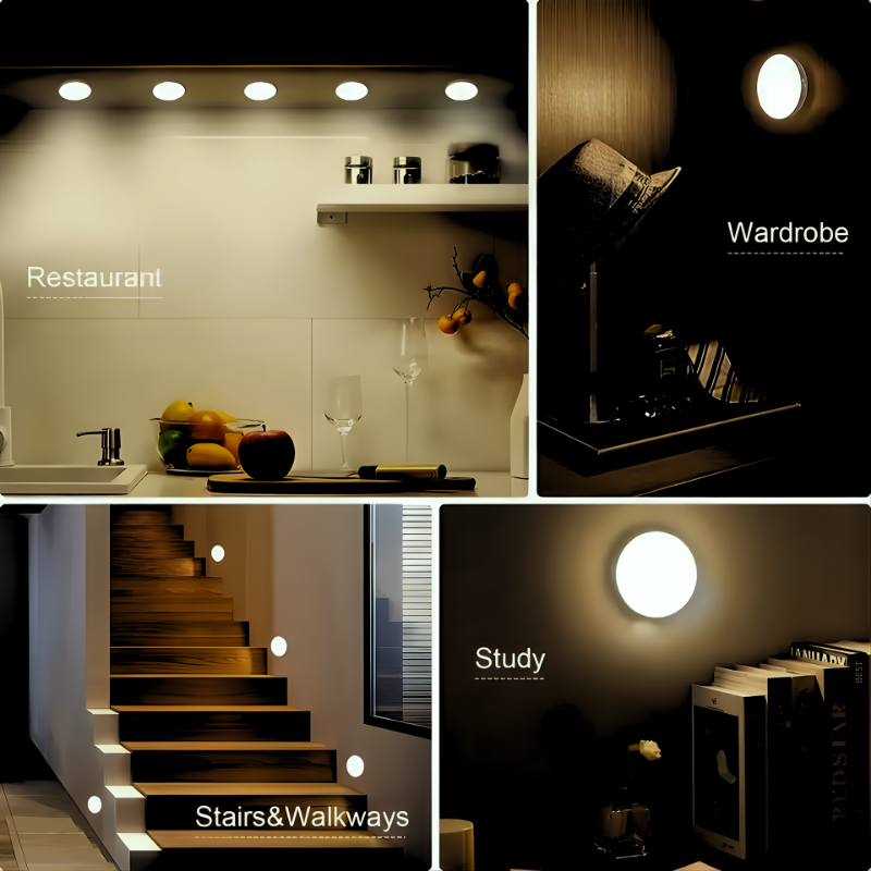 3-Pack Motion Sensor Lights – No Wiring, Auto Night Light