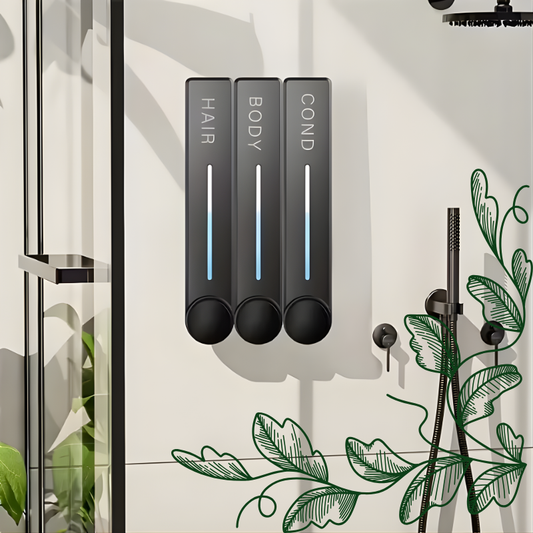 Wall-Mounted Triple Soap Dispenser – 3×300 ml Bathroom & Kitchen Organizer